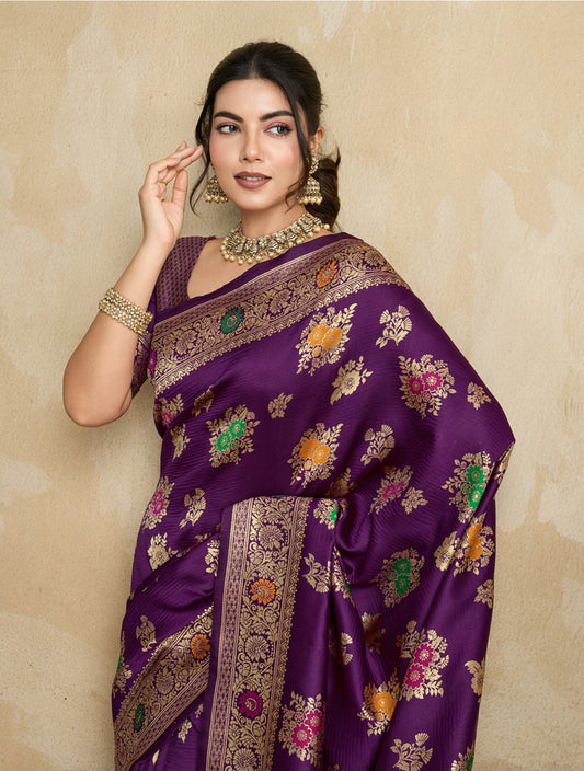 Woven, Embellished, Self Design Banarasi Pure Silk Saree