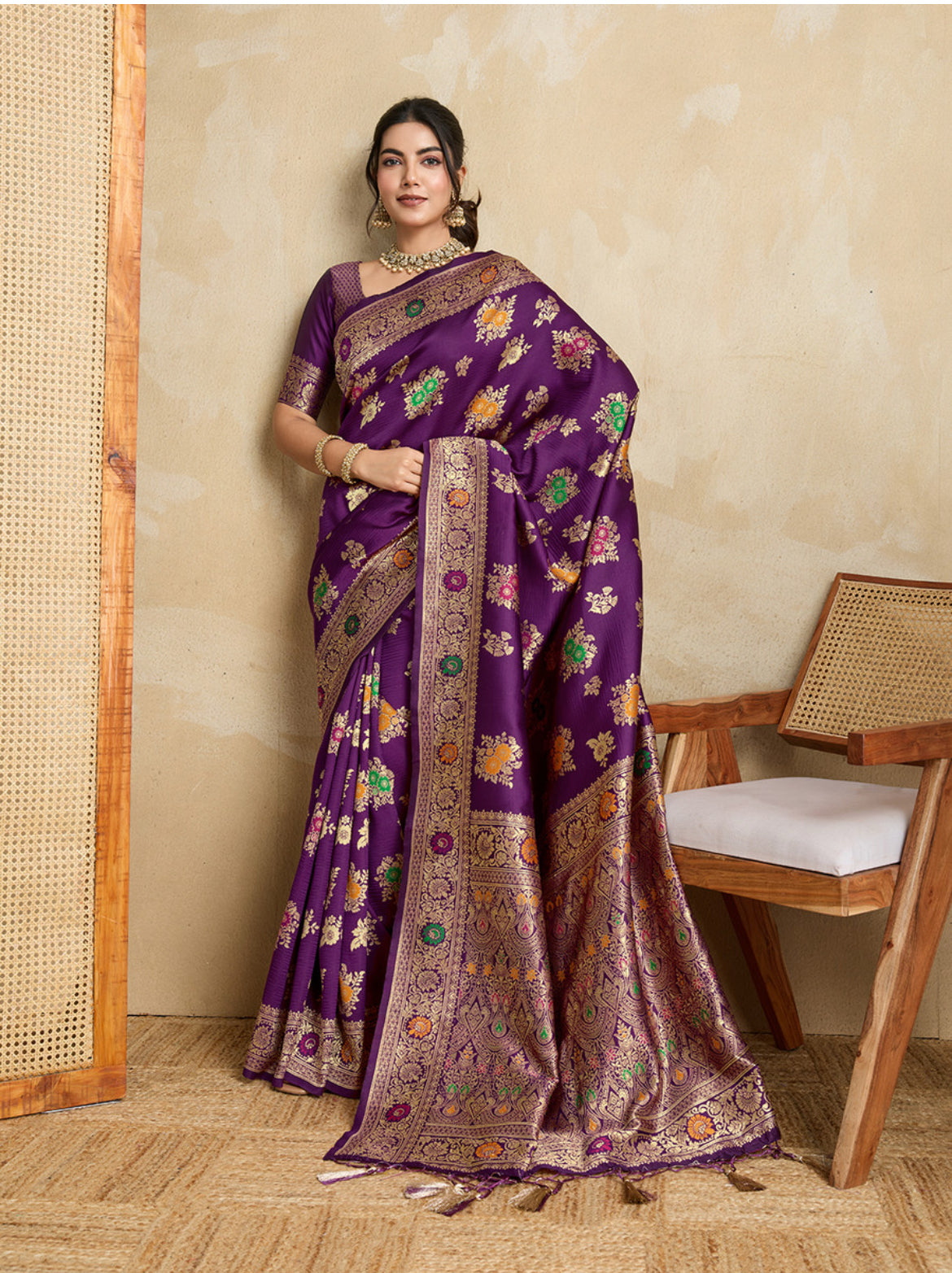 Woven, Embellished, Self Design Banarasi Pure Silk Saree