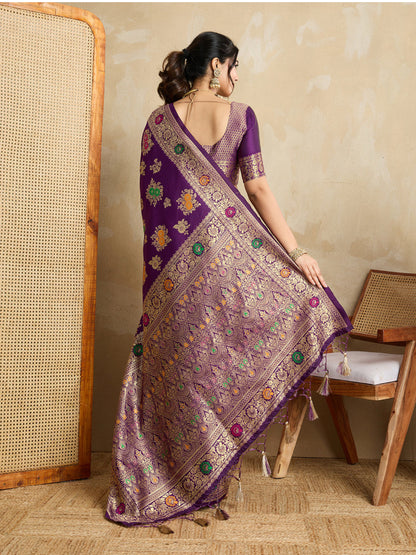 Woven, Embellished, Self Design Banarasi Pure Silk Saree